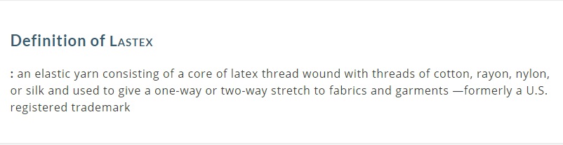Lastex definition from Merriam Webster